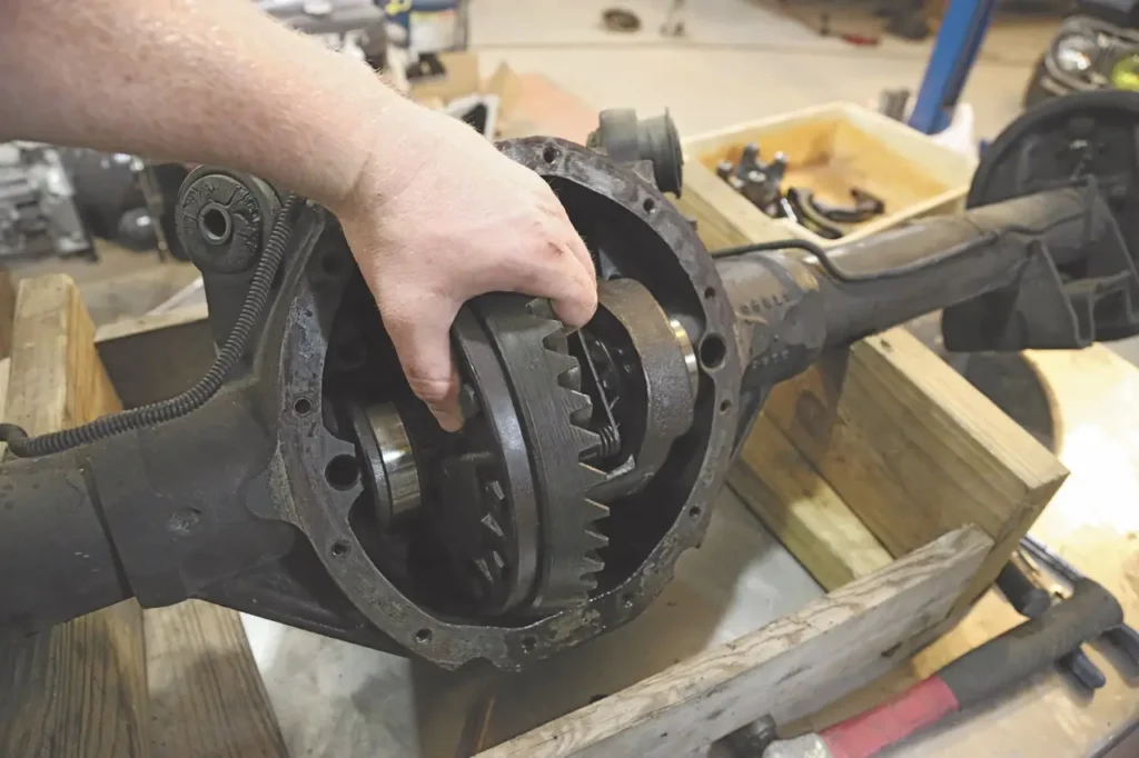 Remove the Ring Gear and Bearings